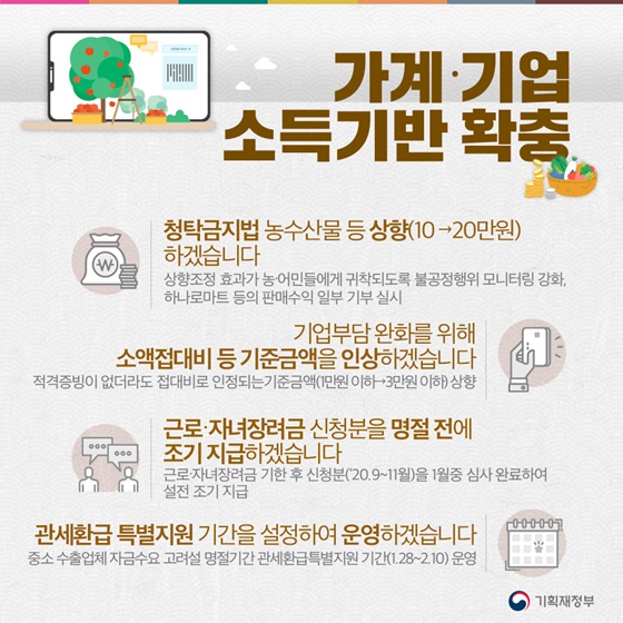 가계·기업 소득기반 확충