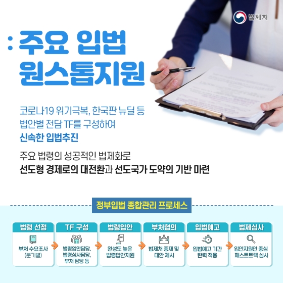 주요 입법 원스톱지원