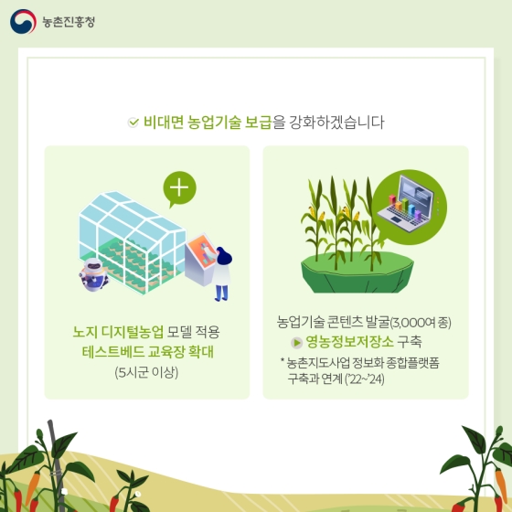 ②노지재배 작물 생산성 향상 디지털 농업기술 확산