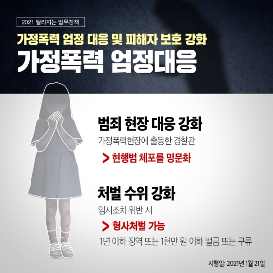 가정폭력 엄정 대응 및 피해자 보호 강화