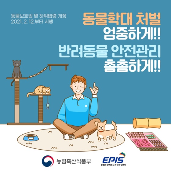 동물학대 처벌 엄중하게! 반려동물 안전관리 촘촘하게!