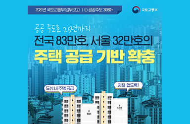 전국 83만호·서울 32만호 주택 공급 기반 확충 이미지