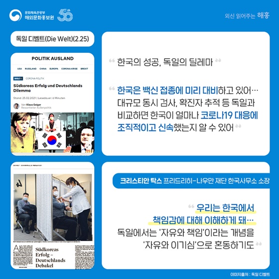 대규모 동시 검사, 확진자 추적 등 독일과 비교하면 한국이 얼마나 코로나19 대응에 조직적이고 신속했는지 알 수 있어