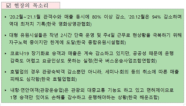 현장의 목소리.