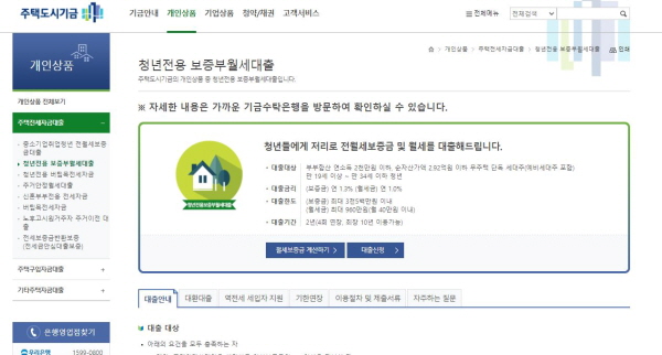 청년전용 보증부월세대출