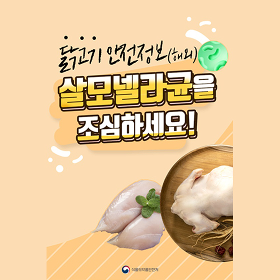 닭고기 안전정보(해외) 살모넬라균을 조심하세요!