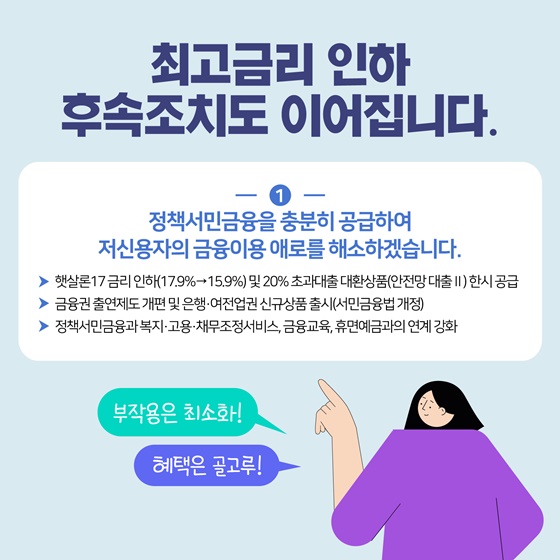 최고금리 인하 후속조치도 이어집니다.