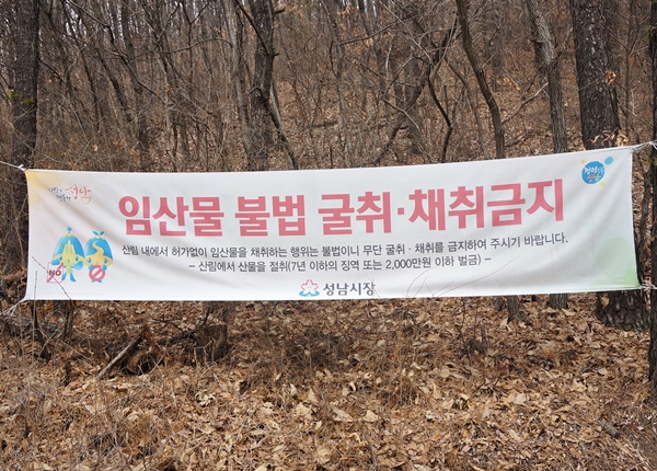 임산물 불법채취 금지