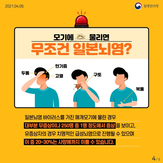 모기에 물리면 무조건 일본뇌염?