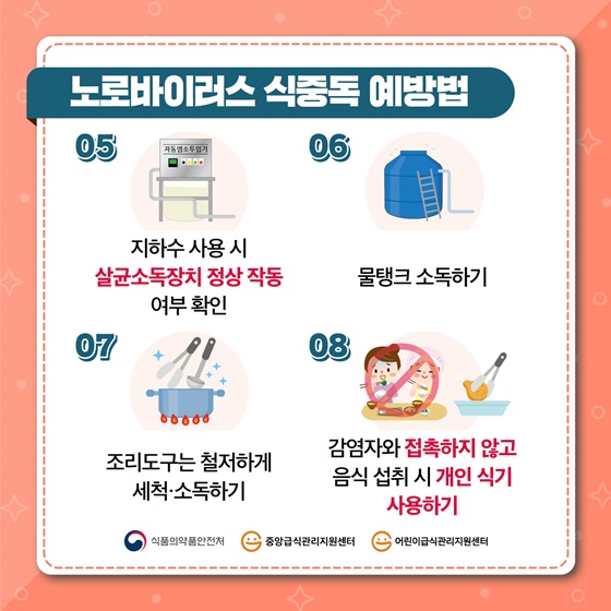 노로바이러스 식중독 예방법