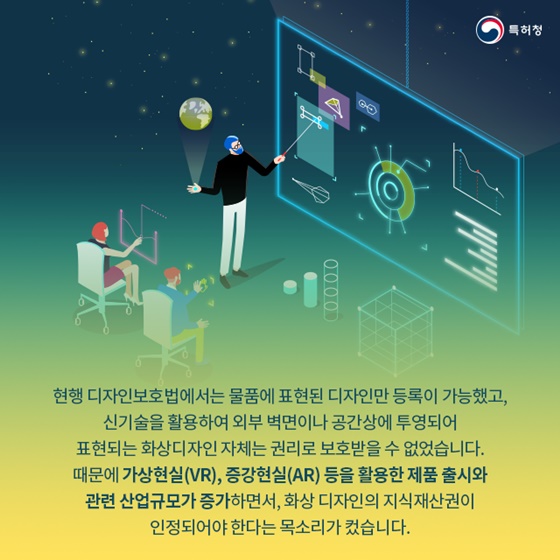 화상 디자인의 지식재산권이 인정되어야 한다는 목소리가 컸습니다.