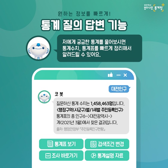 통계 질의 답변 기능