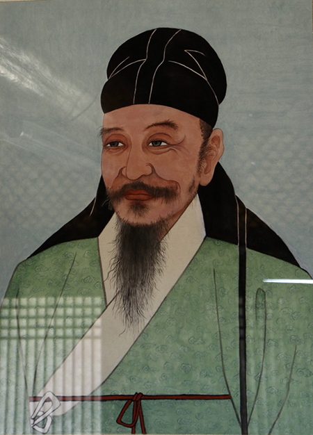 옥봉 백광훈의 초상. 백광훈과 더불어 <관서별곡>의 저자인 큰 형 백광홍, 문장에 뛰어난 둘째 형 백광안, 종형 백광성 등 한 집안에 네 명의 문인이 나왔다하여 ‘일문사문장(一門四文章)’으로 유명하다. 아들 백진남은 이순신 장군 휘하에서 군량과 의병을 모집하는 활약을 펼쳐 <난중일기>에 ‘백진사’로 기록된 인물이다.