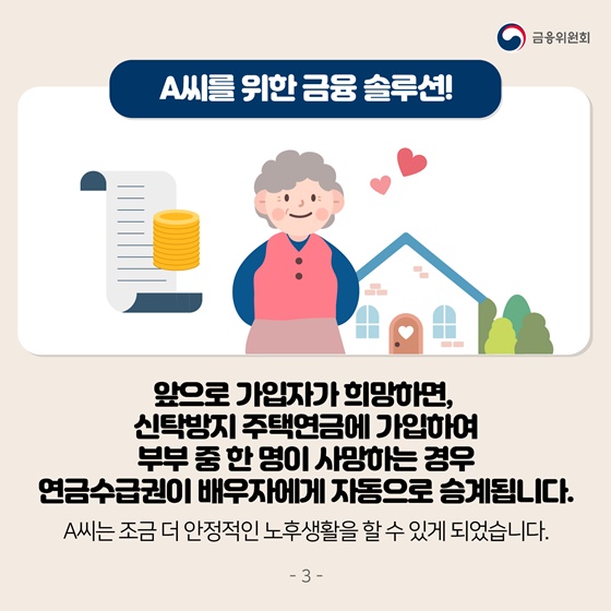 부부 중 한 명이 사망하는 경우 연금수급권이 배우자에게 자동으로 승계됩니다.