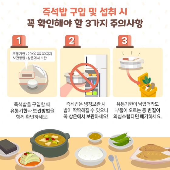 즉석밥 구입 및 섭취 시 꼭 확인해야 할 3가지 주의사항