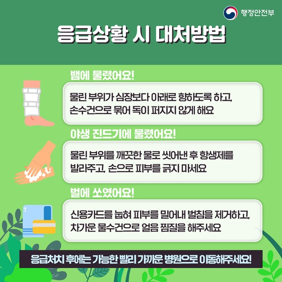 응급상황 시 대처방법