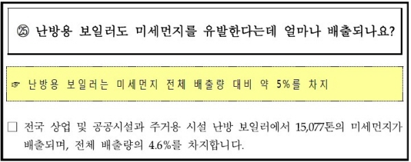 보일러의 질소산화물은 미세먼지를 유발한다.(출처 : 환경부)