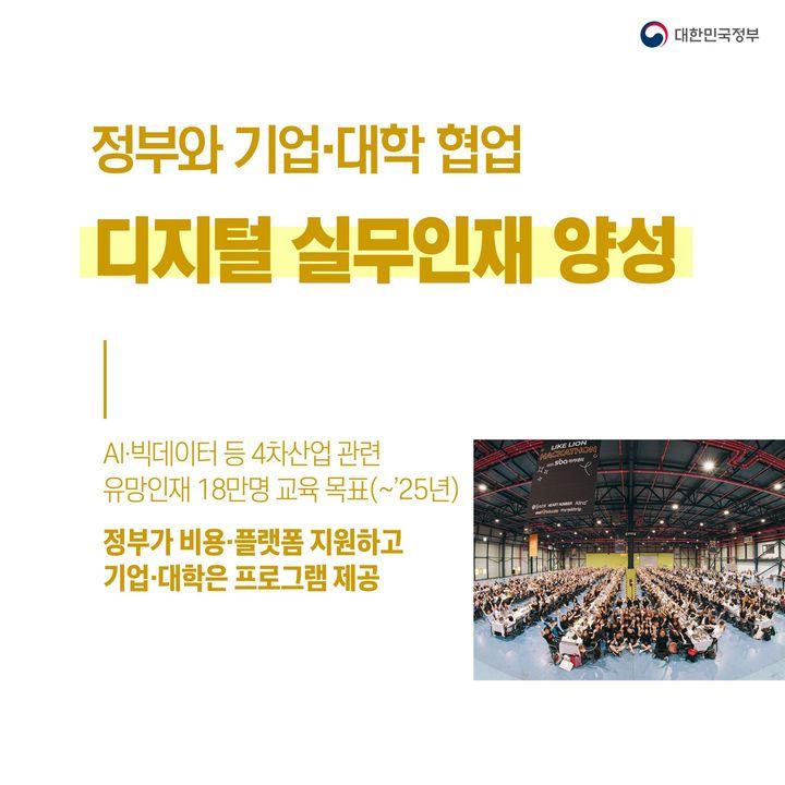 정부와 기업·대학 협업
디지털 실무인재 양성