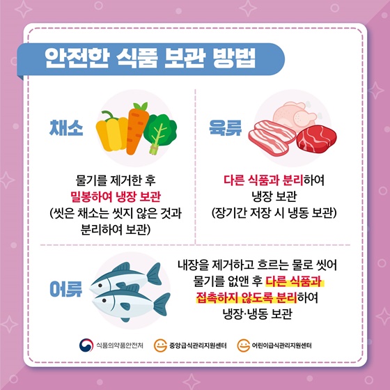 안전한 식품 보관 방법