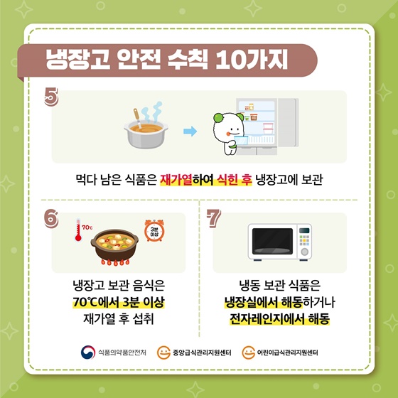 냉장고 안전 수칙 10가지