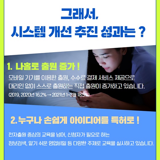 그래서, 시스템 개선 추진 성과는 ?