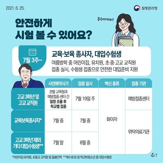 “응수아저씨! 안전하게 시험 볼 수 있어요?”