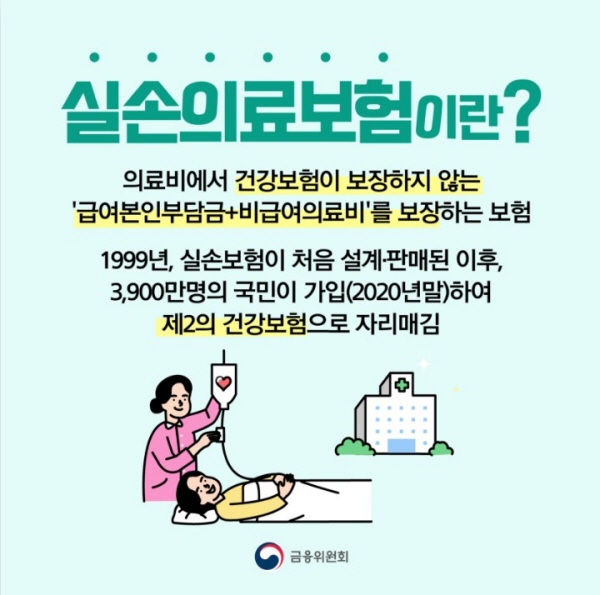 제2의 건강보험으로 자리잡은 실손의료보험.(출처 : 금융위원회)