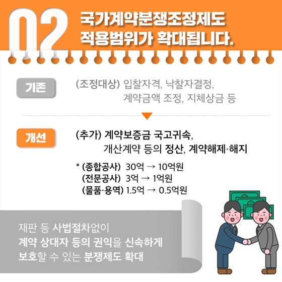 2. 국가계약분쟁조정제도 적용범위가 확대됩니다.