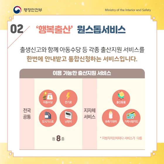 2. ‘행복출산’ 원스톱서비스