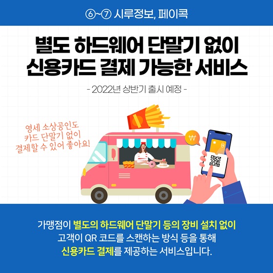 별도 하드웨어 단말기 없이 신용카드 결제 가능한 서비스