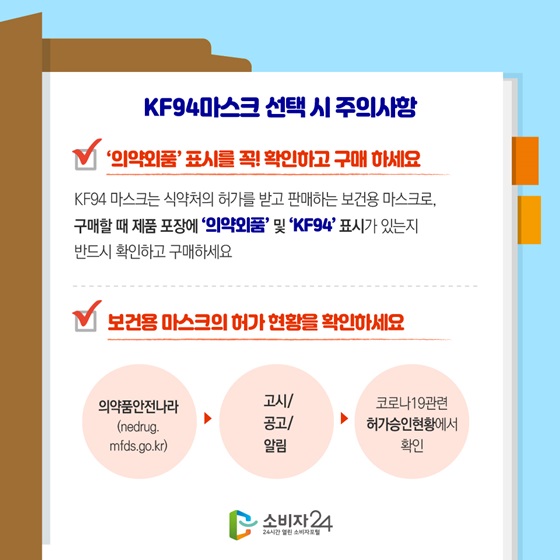 KF94마스크 선택 시 주의사항