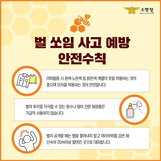 벌 쏘임 사고 예방 안전수칙