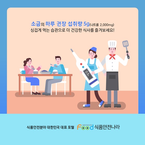 싱겁게 먹는 습관으로 더 건강한 식사를 즐겨보세요!