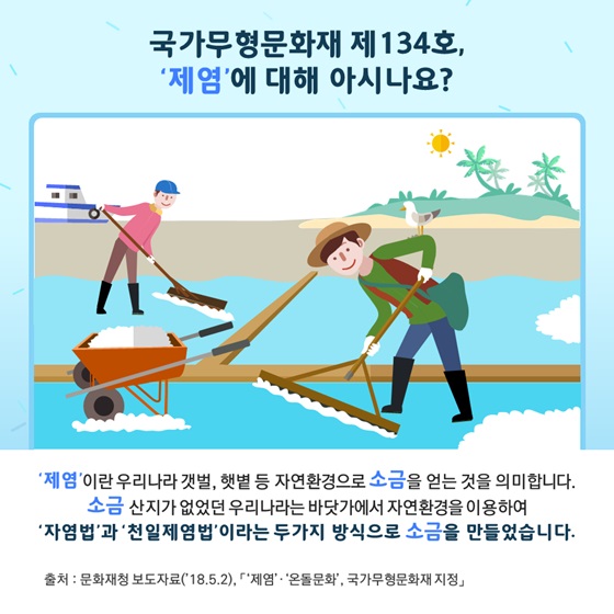 국가무형문화제 제134호, ‘제염’에 대해 아시나요?