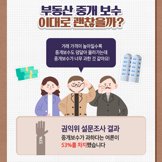 부동산 중개보수 이대로 괜찮을까?