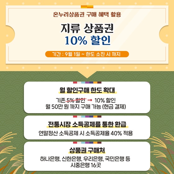 지류 상품권 10%할인