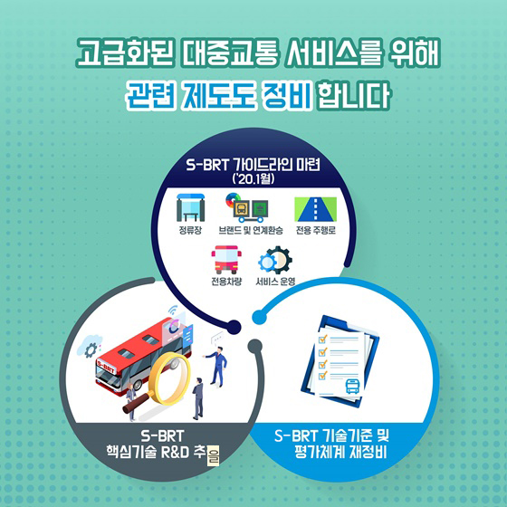 고급화된 대중교통 서비스를 위해 관련 제도도 정비합니다.