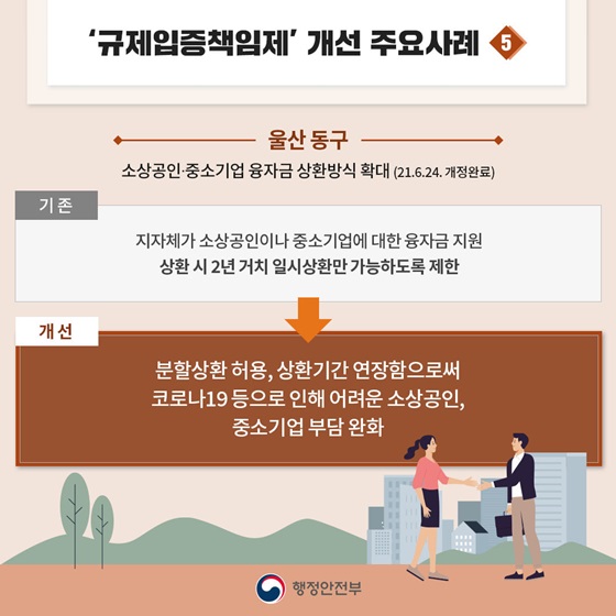 5. 울산 동구 - 소상공인·중소기업 융자금 상환방식 확대