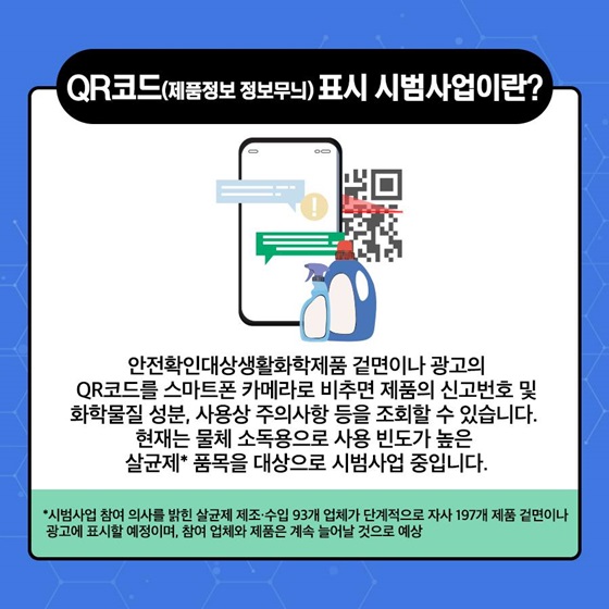 QR코드(제품정보 정보무늬) 표시 시범사업이란?