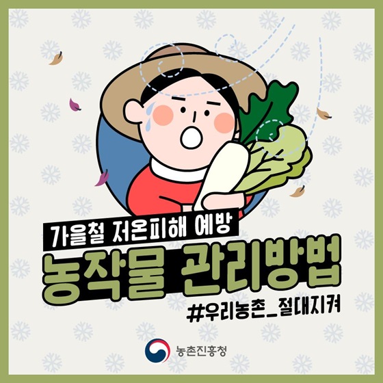 가을철 저온피해 예방 농작물 관리방법