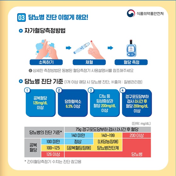 3. 당뇨병 진단 이렇게 해요!