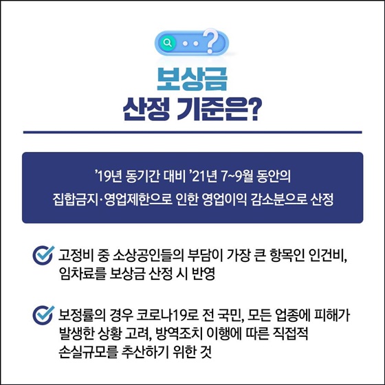 보상금 산정 기준은?