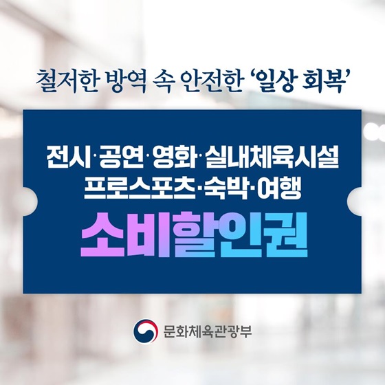 철저한 방역 속 안전한 일상 회복 ‘소비할인권’