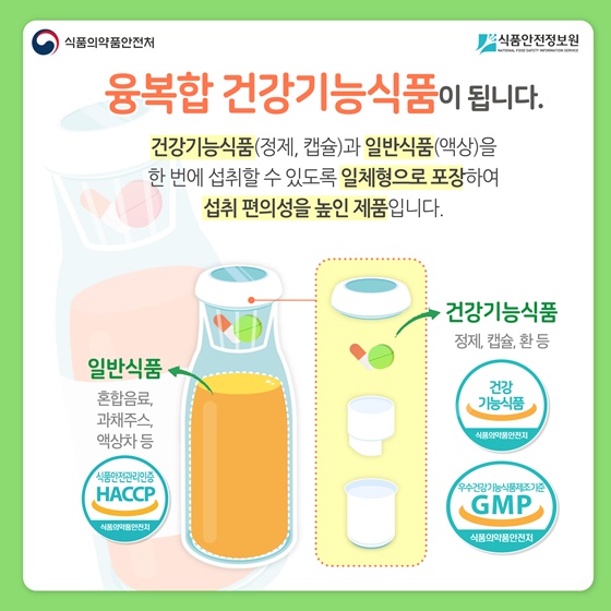 융복합 건강기능식품이 됩니다.