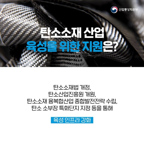 탄소소재 산업 육성을 위한 지원은?