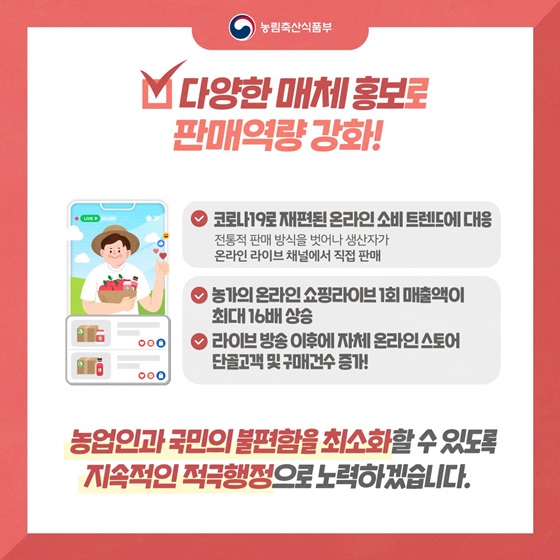 다양한 매체 홍보로 판매역량 강화!
