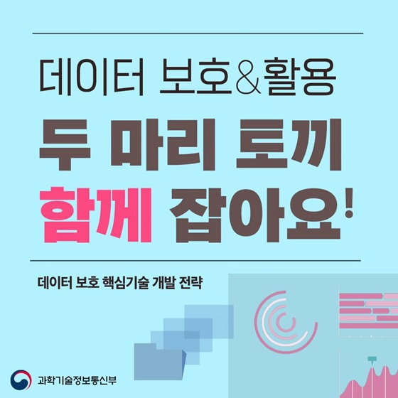 데이터 보호&활용 두 마리 토끼 함께 잡아요!