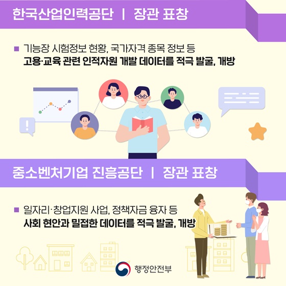 일자리·창업지원 사업, 정책자금 융자 등 사회 현안과 밀접한 데이터를 적극 발굴, 개방