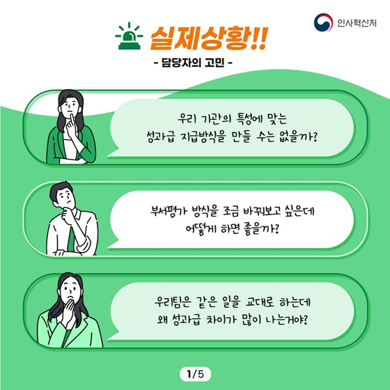 “우리 기관의 특성에 맞는 성과급 지급방식을 만들 수는 없을까?”