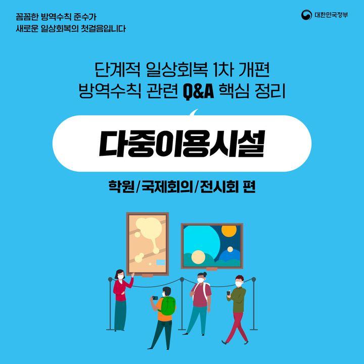 단계적 일상회복 1차 개편 방역수칙 관련 Q&A 핵심 정리 다중이용시설